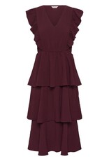 Part Two Tula Textured Midi Dress in Tawny Port