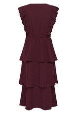 Part Two Tula Textured Midi Dress in Tawny Port