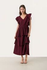 Part Two Tula Textured Midi Dress in Tawny Port
