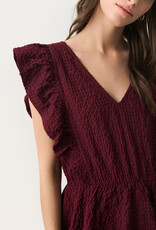 Part Two Tula Textured Midi Dress in Tawny Port