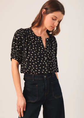 Indi and Cold Olandria Shirt in Black Polkadot