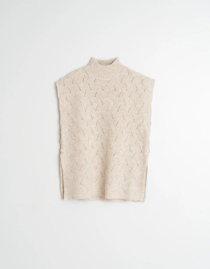 Indi and Cold Caspian Knit Vest in Cream