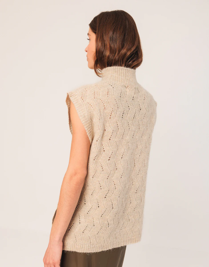 Indi and Cold Caspian Knit Vest in Cream
