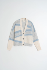 Indi and Cold Zephyr Cardigan in Azul Check