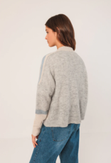 Indi and Cold Zephyr Cardigan in Azul Check