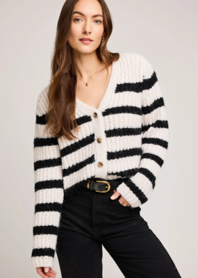 Gentle Fawn Melanie Cardigan in Black Stripe