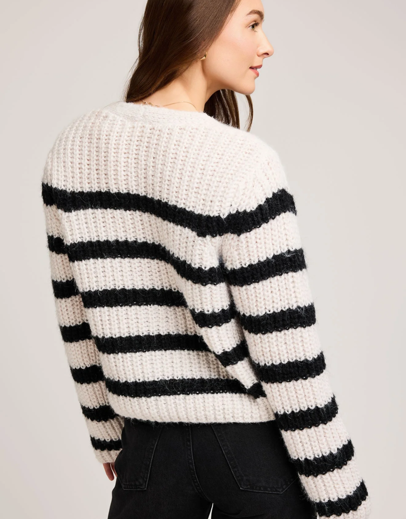 Gentle Fawn Melanie Cardigan in Black Stripe