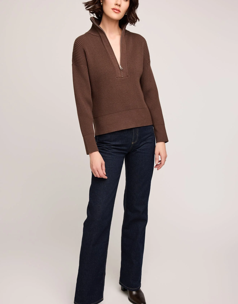 Gentle Fawn Hope Zip  Pullover in Java (Brown)