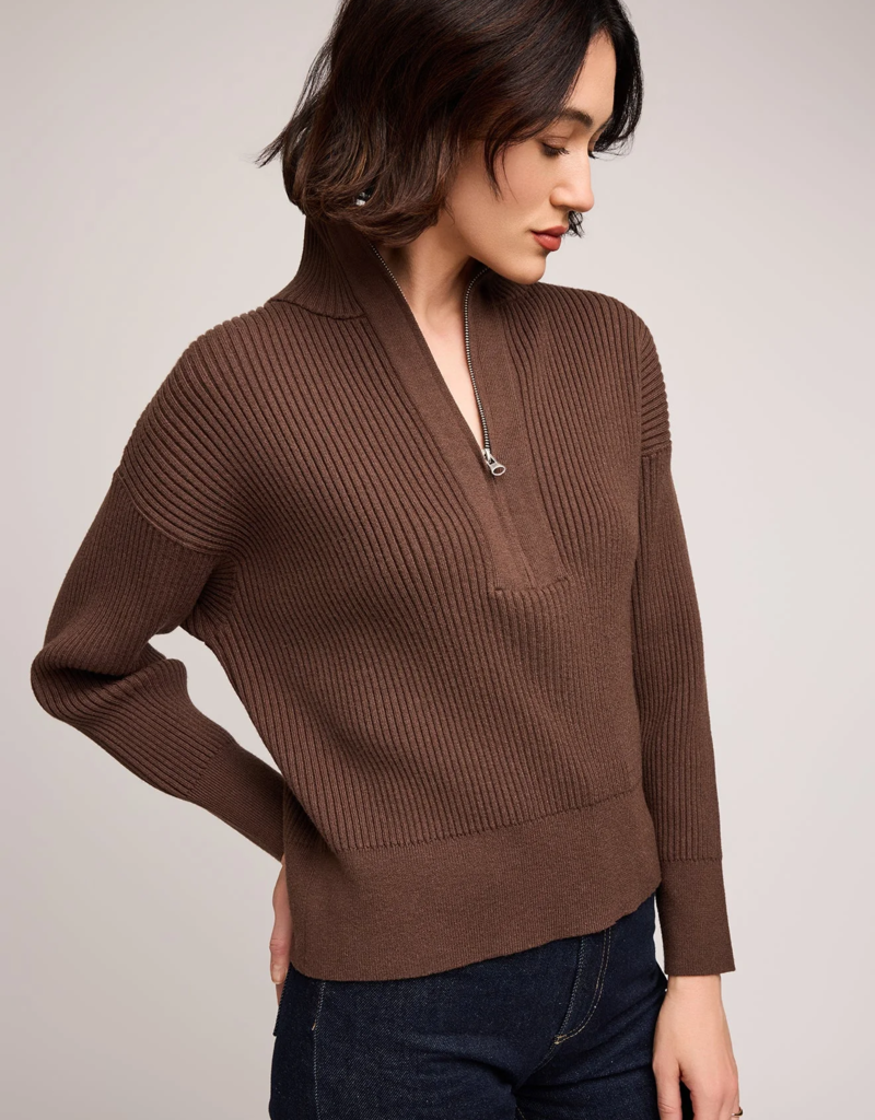 Gentle Fawn Hope Zip  Pullover in Java (Brown)