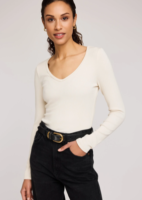Gentle Fawn Petra Ribbed Top in Ecru