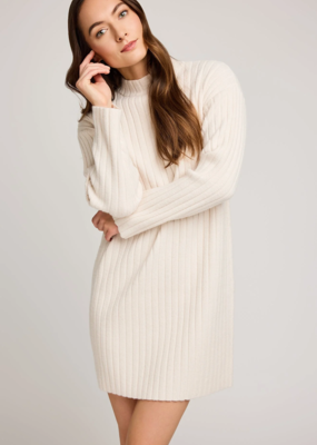 Gentle Fawn Yvette Ribbed Knit Dress in Cream