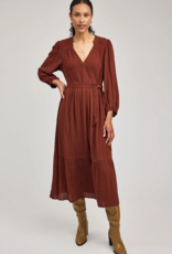 Gentle Fawn Monroe Midi Dress in Maghogany