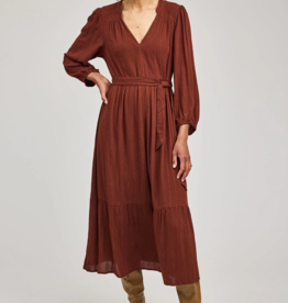 Gentle Fawn Monroe Midi Dress in Mahogany