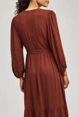 Gentle Fawn Monroe Midi Dress in Maghogany