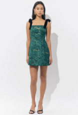 Adelyn Rae Hannah Burnout Shoulder Tie Flared Mini Dress