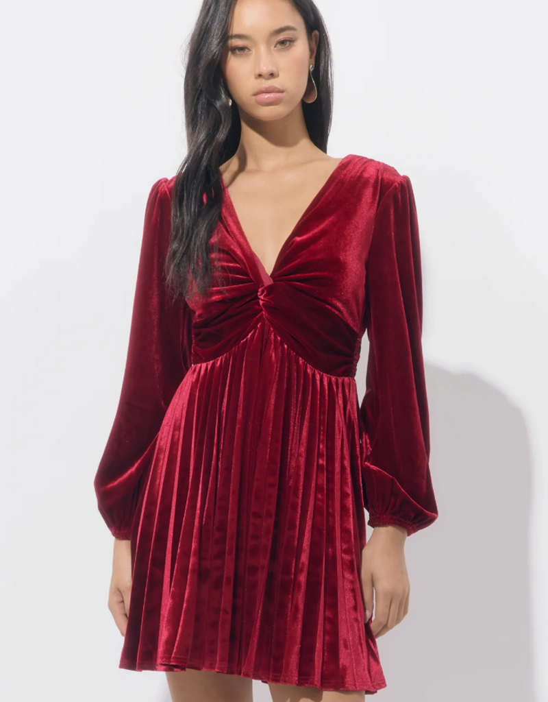 Adelyn Rae Amaree Pleated Mini Dress