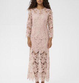 InWear Aimee Long Lace Dress in Blush Pink