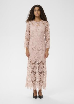 InWear Aimee Long Lace Dress in Blush Pink