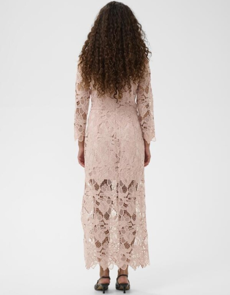 InWear Aimee Long Lace Dress in Blush Pink