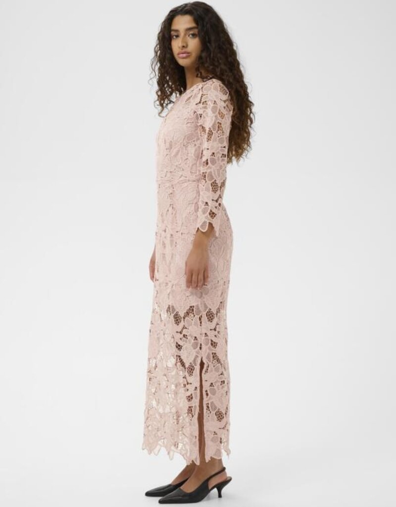 InWear Aimee Long Lace Dress in Blush Pink