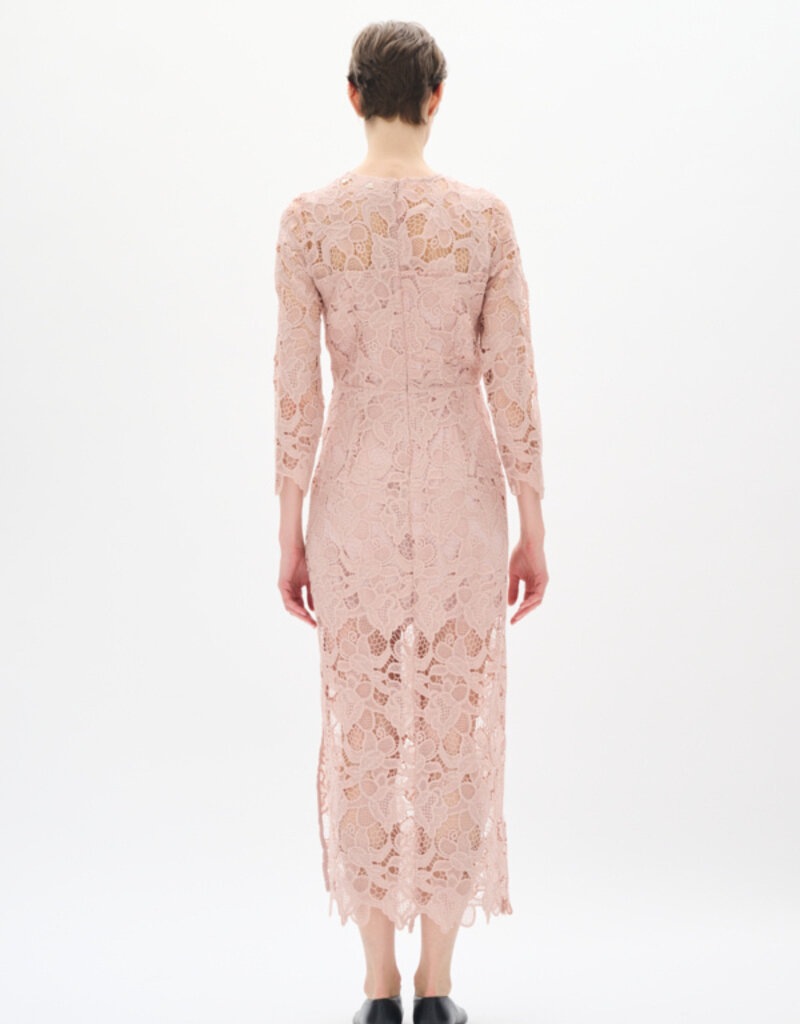 InWear Aimee Long Lace Dress in Blush Pink