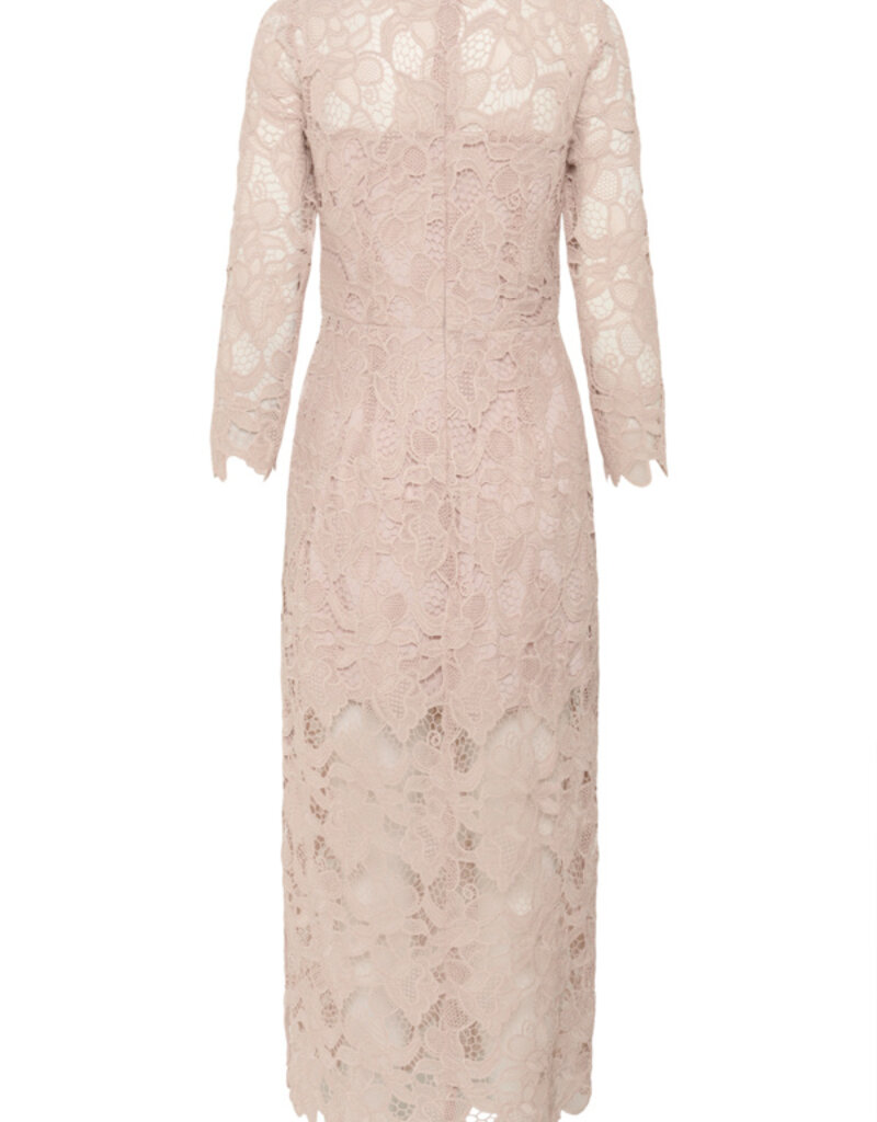 InWear Aimee Long Lace Dress in Blush Pink