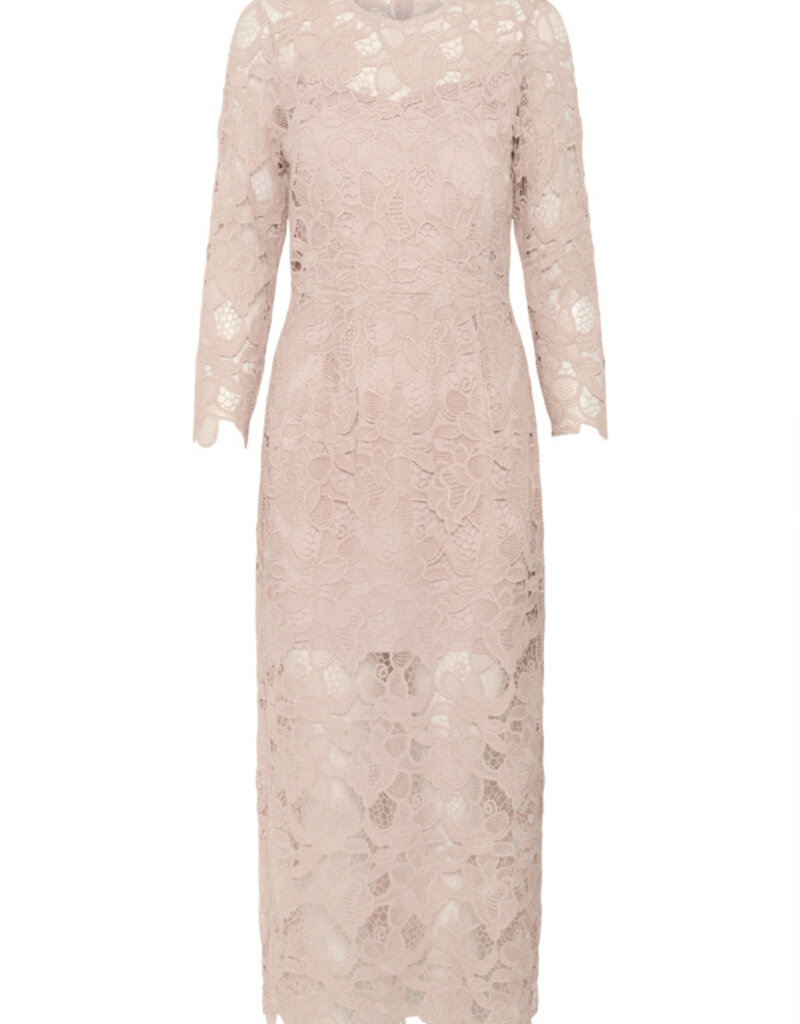 InWear Aimee Long Lace Dress in Blush Pink