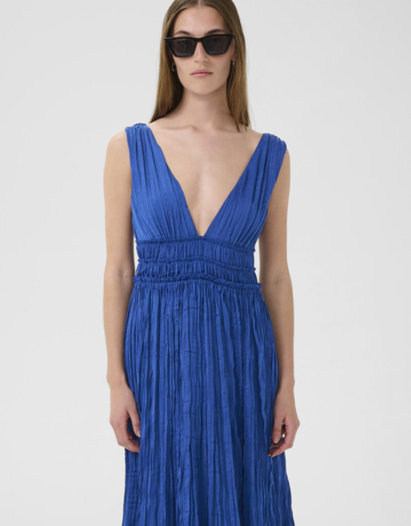 InWear Alexa Textured Maxi Dress in Sodalite Blue