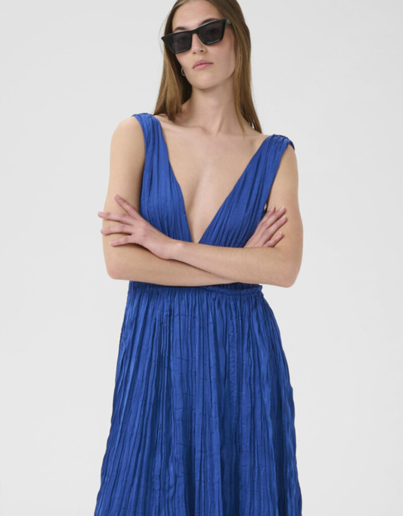 InWear Alexa Textured Maxi Dress in Sodalite Blue
