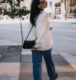 Brunette the Label Brunette the Label - Irish Cable Knit Oversized Sweater In Cream
