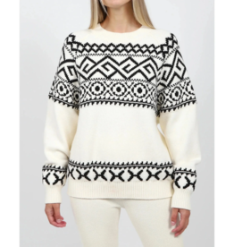 Brunette the Label Brunette the Label - Fair Isle Sweater In Cream with Black