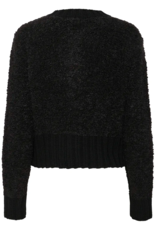 InWear Guo Fuzzy Cardigan in Black