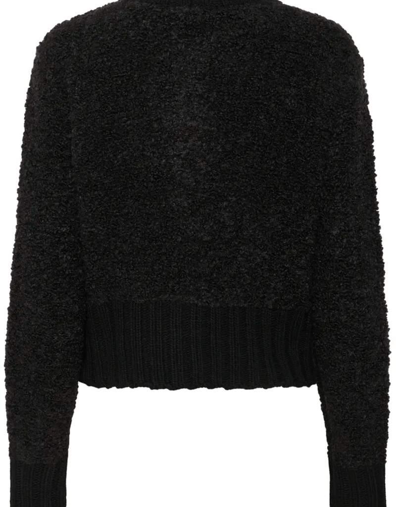 InWear Guo Fuzzy Cardigan in Black