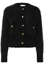 InWear Guo Fuzzy Cardigan in Black