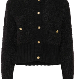 InWear Guo Fuzzy Cardigan in Black