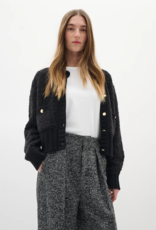InWear Guo Fuzzy Cardigan in Black