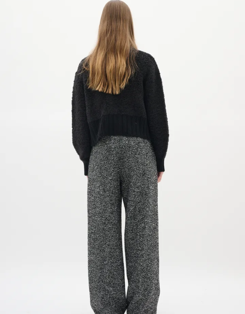 InWear Guo Fuzzy Cardigan in Black