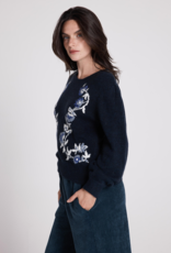 Louizon Yacopo Mohair and Wool Knit in Navy