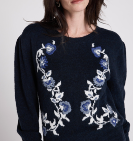 Louizon Yacopo Mohair and Wool Knit in Navy *X-SMALL, SMALL LEFT*