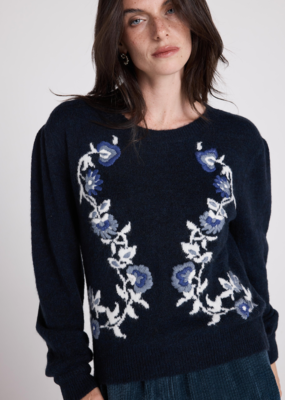 Louizon Yacopo Mohair and Wool Knit in Navy *X-SMALL, SMALL LEFT*