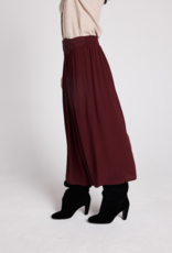 Louizon Feroe Belted Midi Skirt in Bordeaux