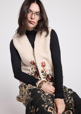 Louizon Yamina Embroidered Fleece Vest *Only One Left - XS*