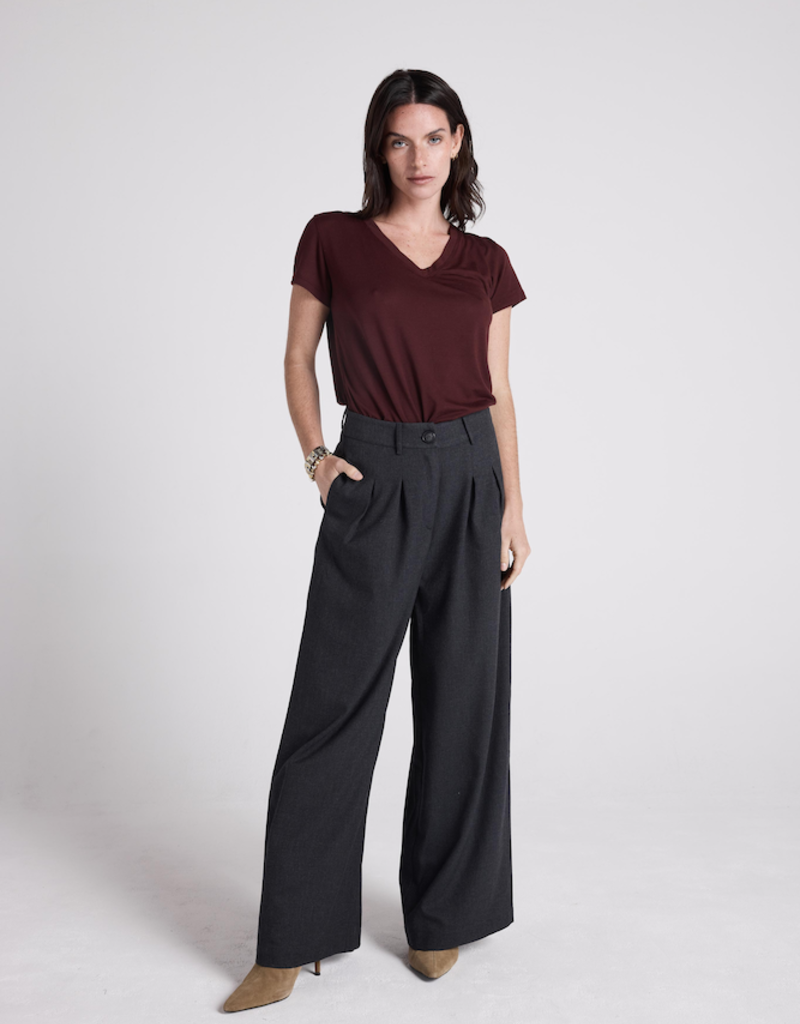 Louizon Lakadi High Waist Trouser in Grey