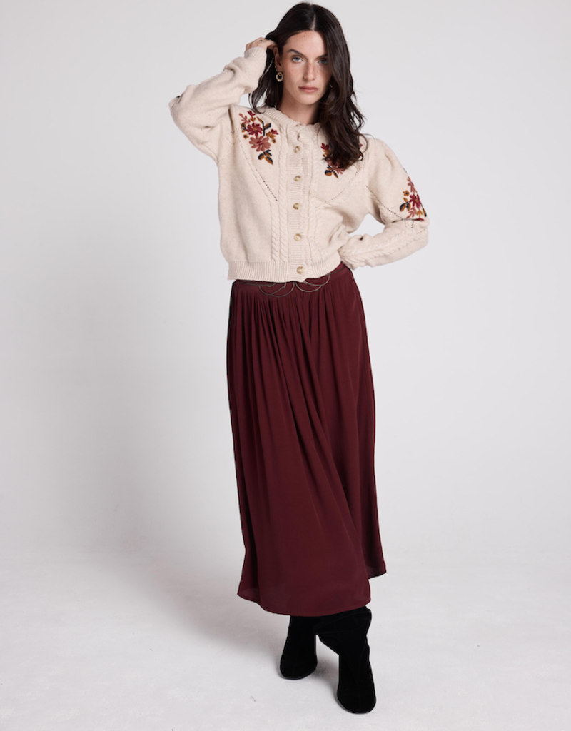 Louizon Varsow Embroidered Cardigan in Ecru (FINAL SALE)