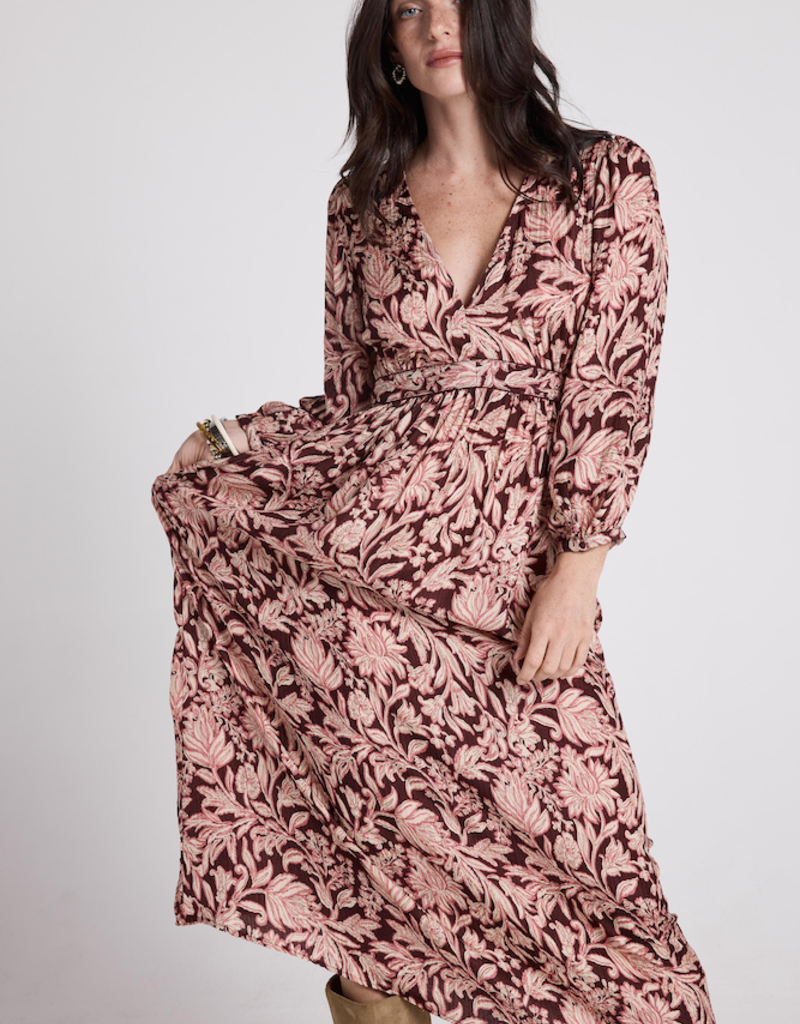 Louizon Oprah Midi Dress In Boreaux Floral