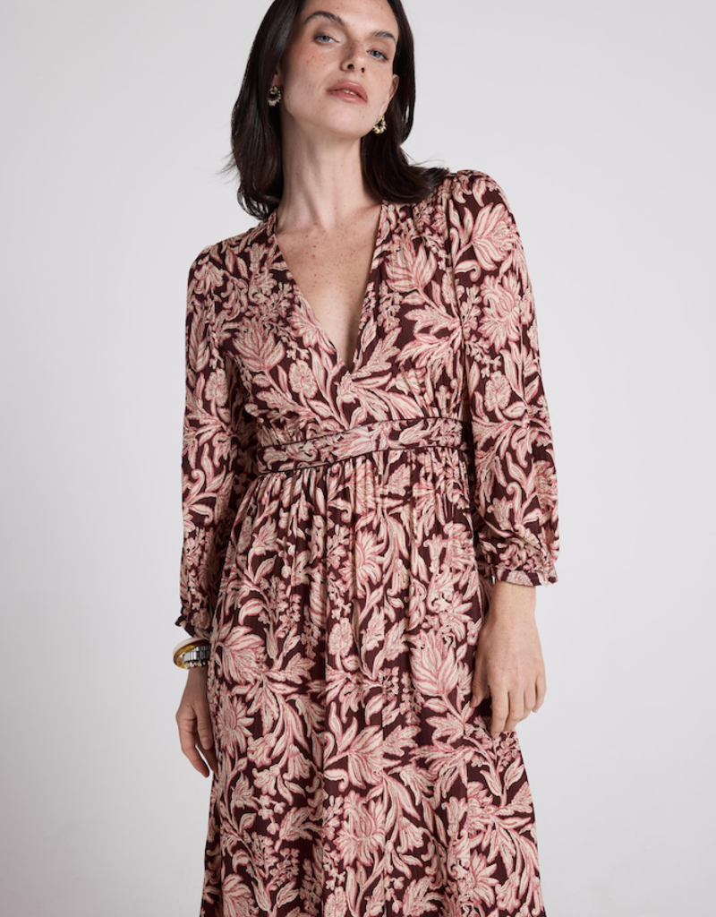 Louizon Oprah Midi Dress In Boreaux Floral