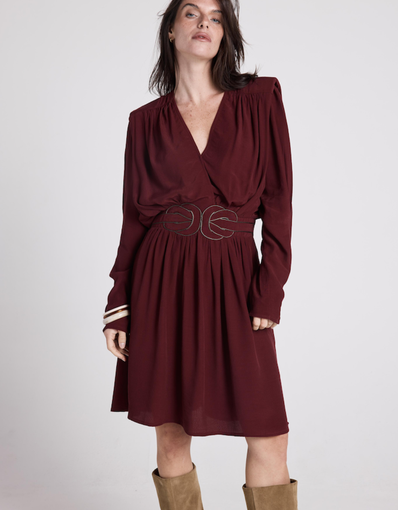 Louizon Filante Mini Dress with Belt Detail