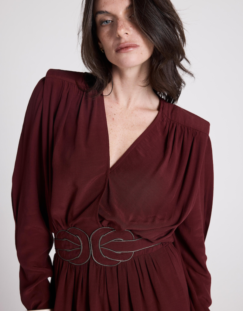 Louizon Filante Mini Dress with Belt Detail