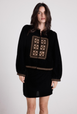 Louizon Ciceron Velvet Jacket With Embroidery Detail in Black