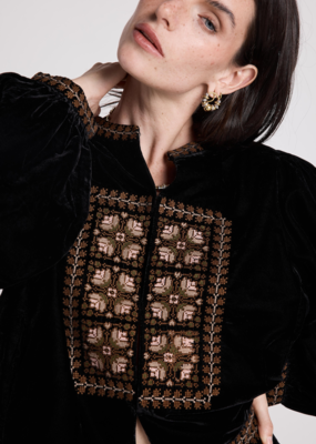 Louizon Ciceron Velvet Jacket With Embroidery